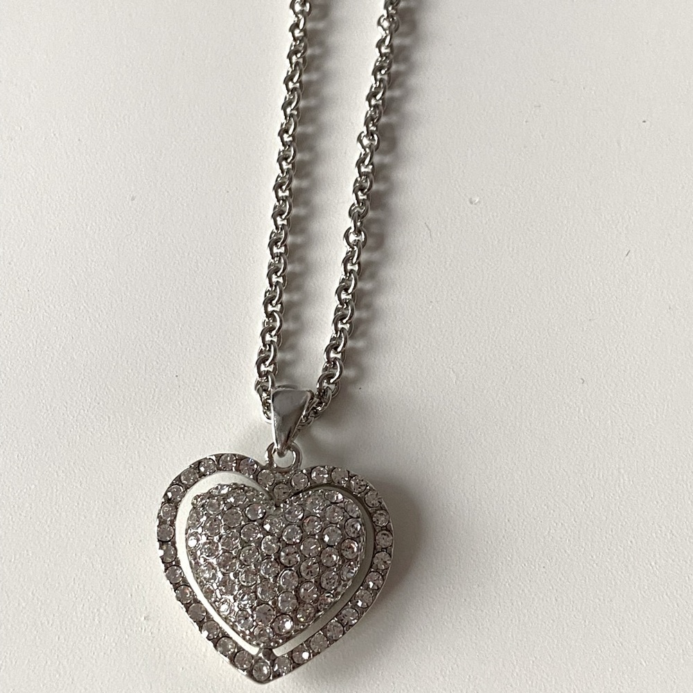 Silver heart necklace
